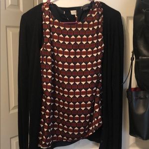 Forever 21 cardigan and Armani exchange tank